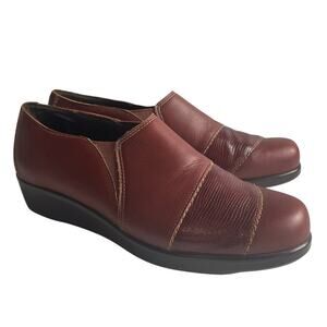 SAS Nora Comfort Shoes Slight Wedge Casual Slip On Women’s Size 9.5 Brown
